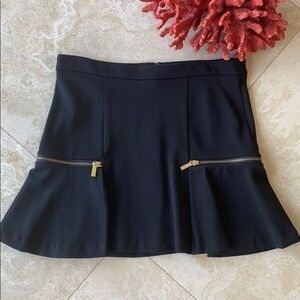 Michael Kors Black A Line Mini skirt w/ zippers -6